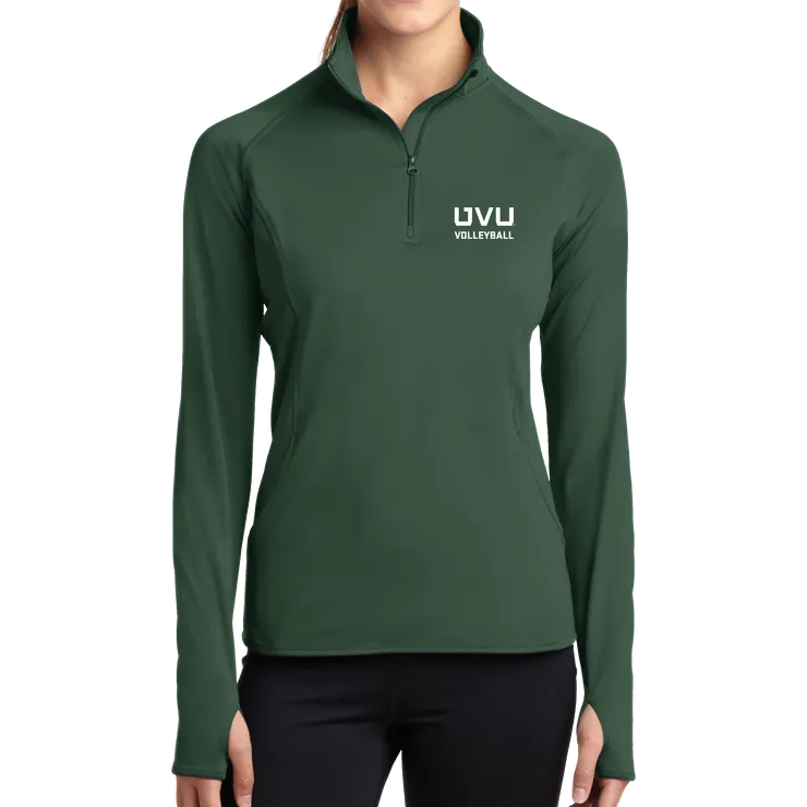 Sport-Tek Ladies Sport-Wick Stretch 1/2-Zip Pullover - UVU Volleyball