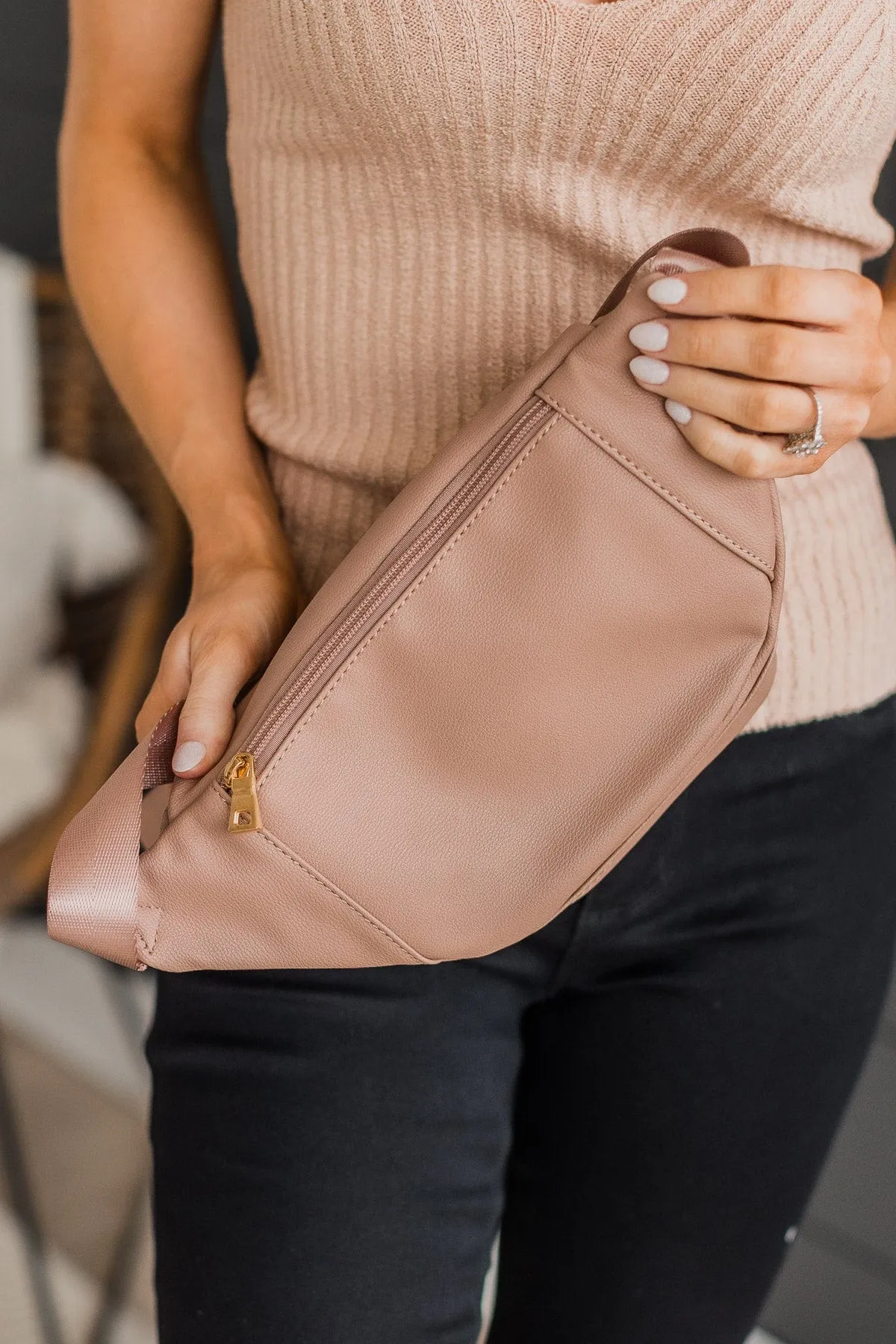 Spotlight On You Belt Bag- Taupe