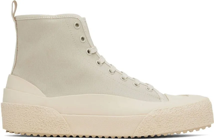 Studio Nicholson Beige Numbers Sneakers