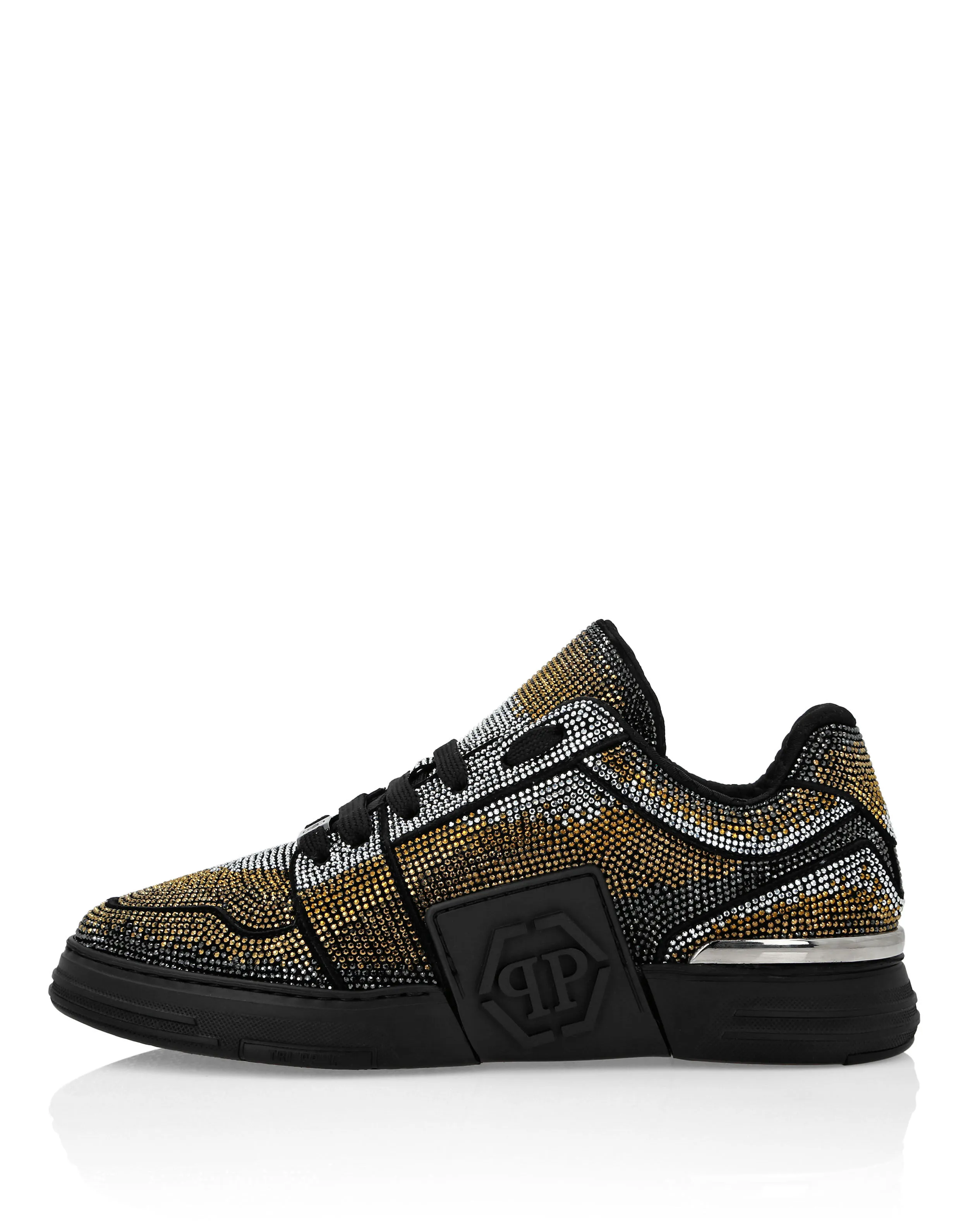 Suede Lo-Top Sneakers Strass Hexagon