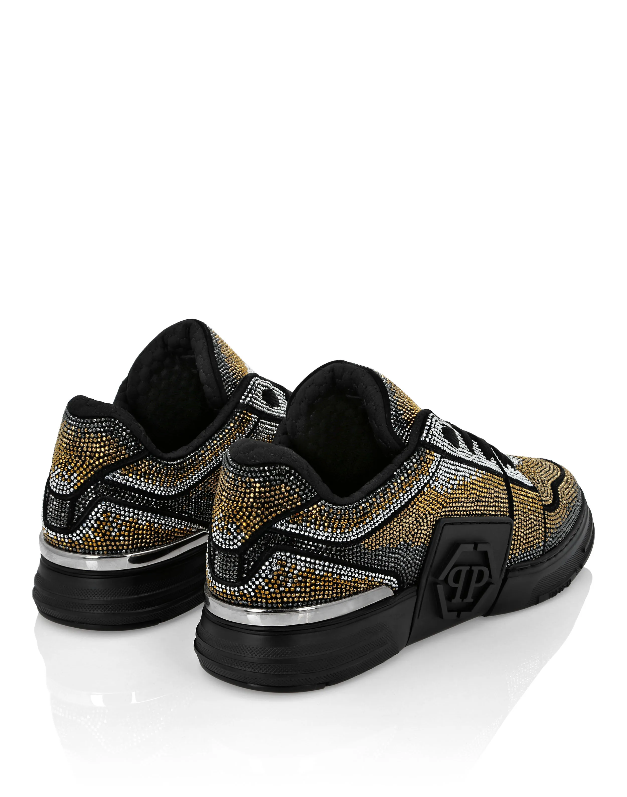 Suede Lo-Top Sneakers Strass Hexagon