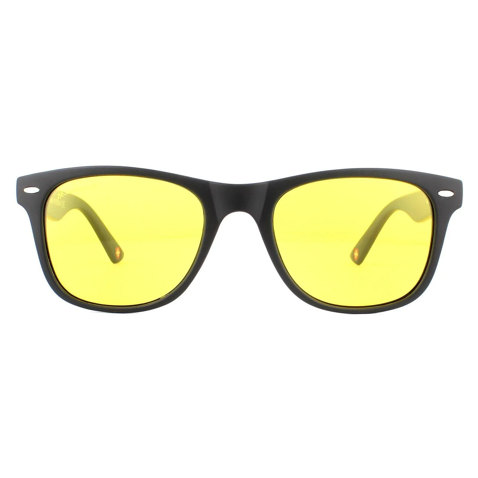 Sunglasses | Rectangle Matte Black Rubbertouch Yellow High Contrast Polarized Sunglasses | montana