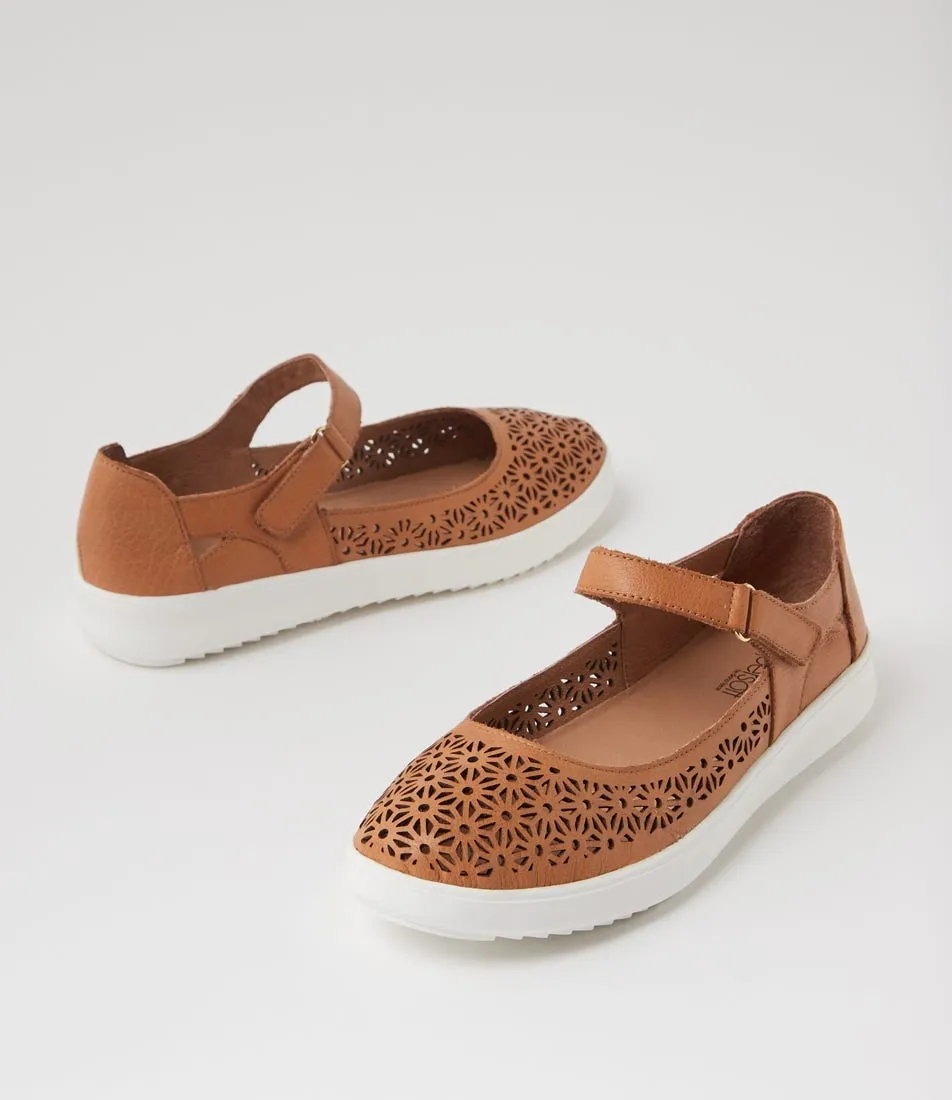 SUPERSOFT Zelinda Dark Tan Leather Sneakers