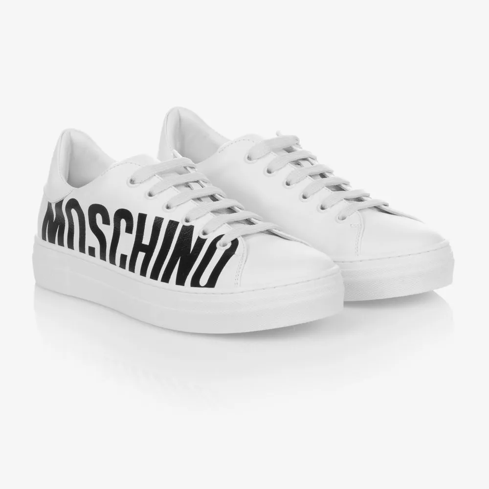 Teen White Leather Trainers