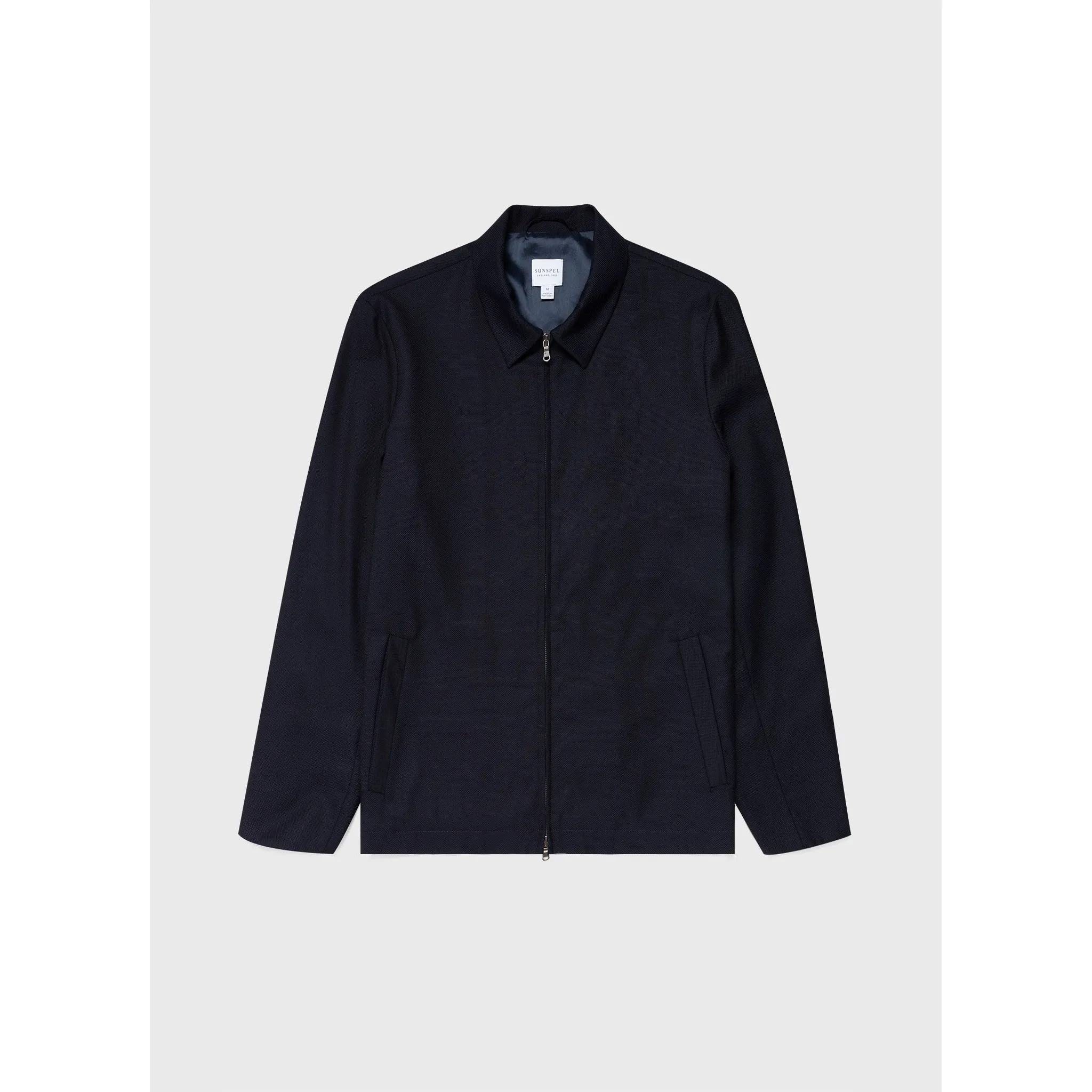 Travel Wool Harrington Jacket | Men | Navy