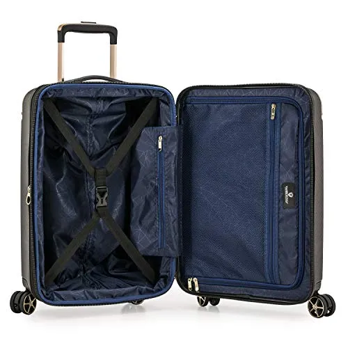 Traveler's Choice New London II Hardside Expandable Spinner Luggage, Gray, Carry-on 22-Inch