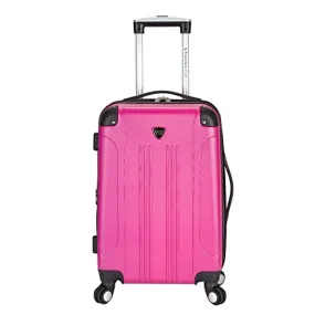 Travelers Club Luggage Chicago 20 Hardside Expandable Carry-On Spinner, Pink, One Size