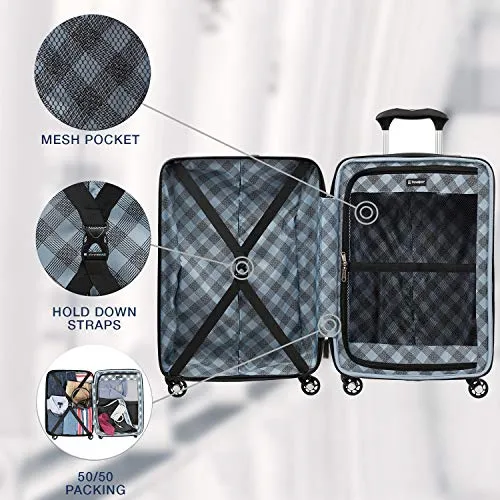 Travelpro Maxlite 5 Expandable Carry-on Spinner Hardside Luggage, Black