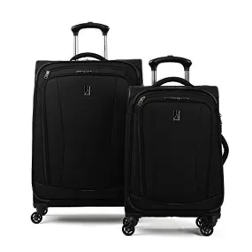 Travelpro TourGo Carry on and Checked Medium Spinner Luggage Set, Black