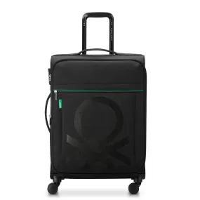 United Colors of Benetton Color Block Softside Expandable Luggage with Spinner Wheels (Checked-Medium 23 Inch)  