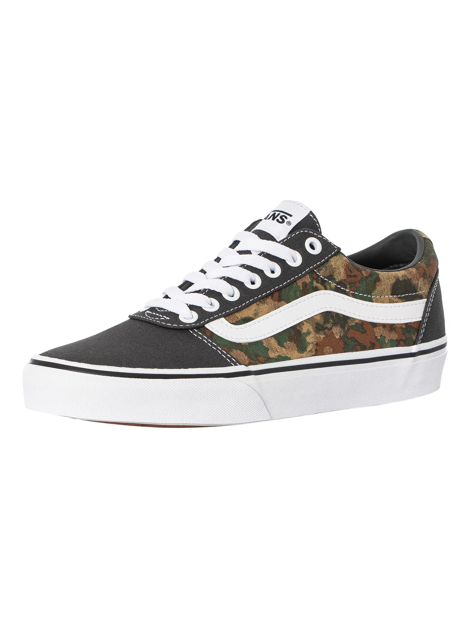 Vans Ward Water Camo Trainers - Black/White