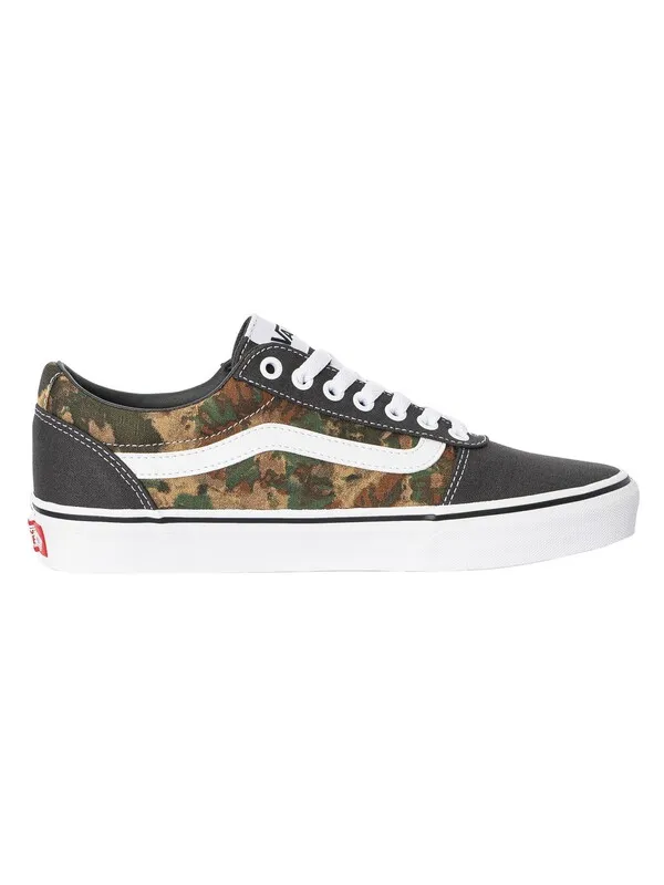 Vans Ward Water Camo Trainers - Black/White