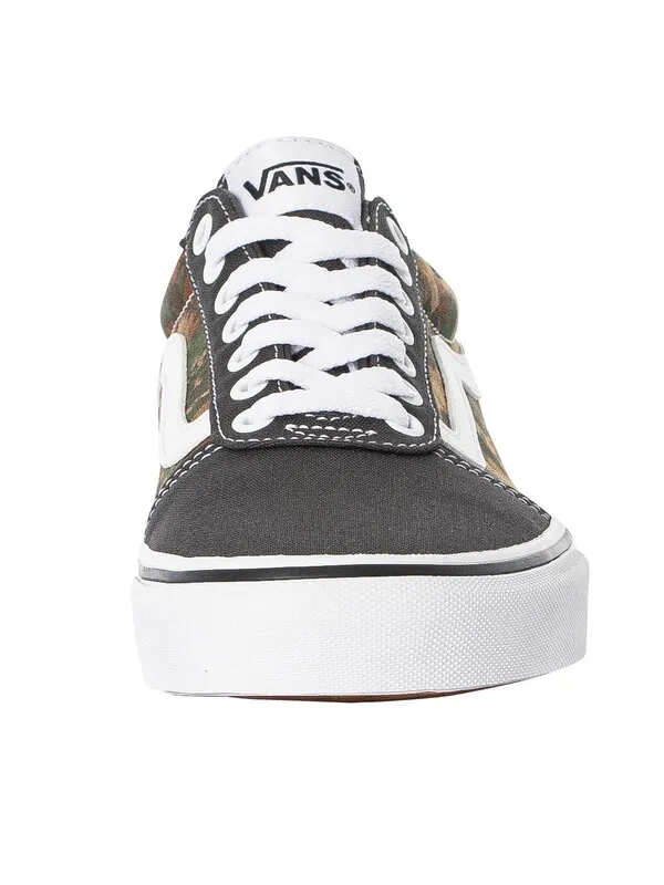 Vans Ward Water Camo Trainers - Black/White