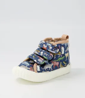 WALNUT Liberty Billie High Top Tot Navy Canvas Sneakers