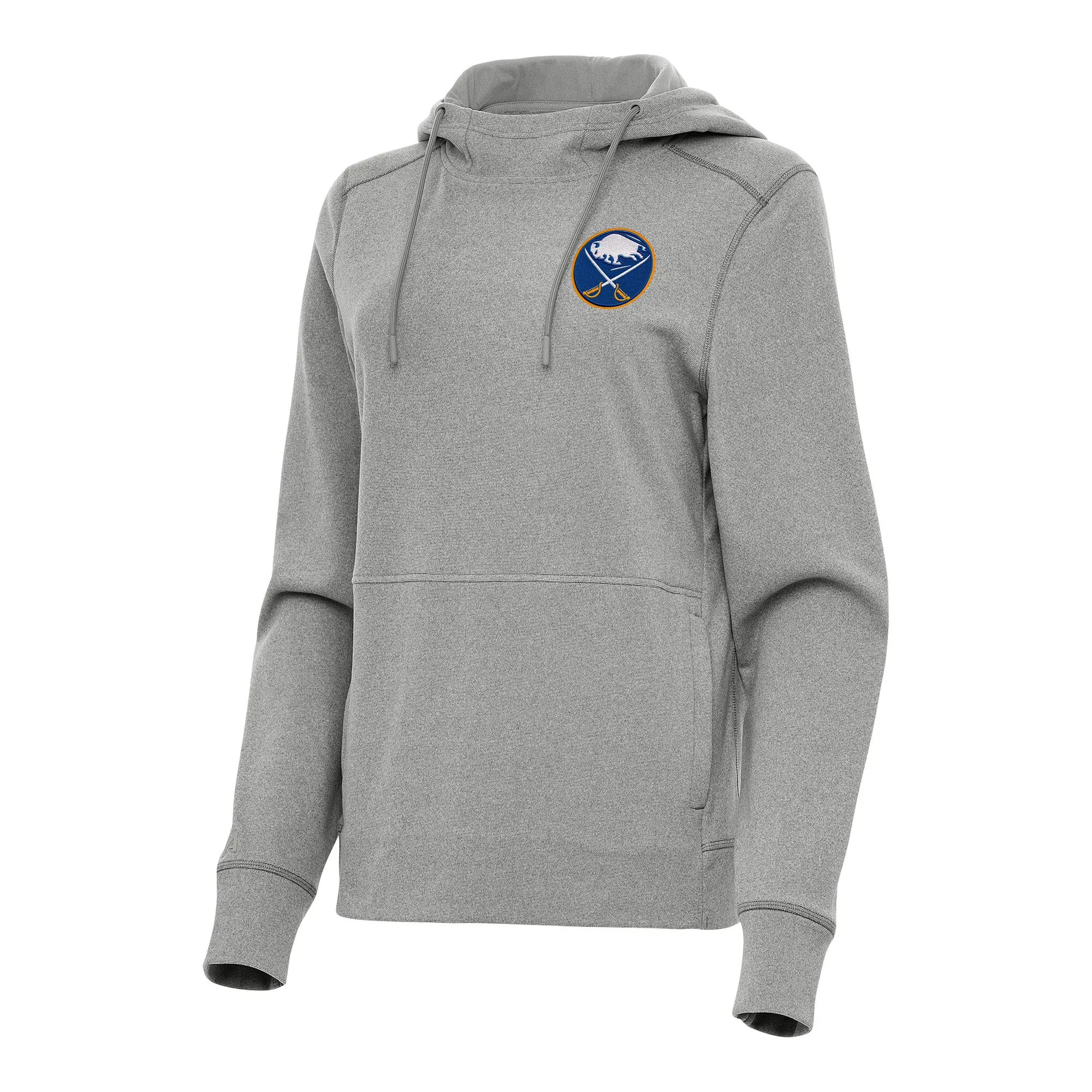 Women's Buffalo Sabres Antigua Heather Gray Justice Pullover Hoodie