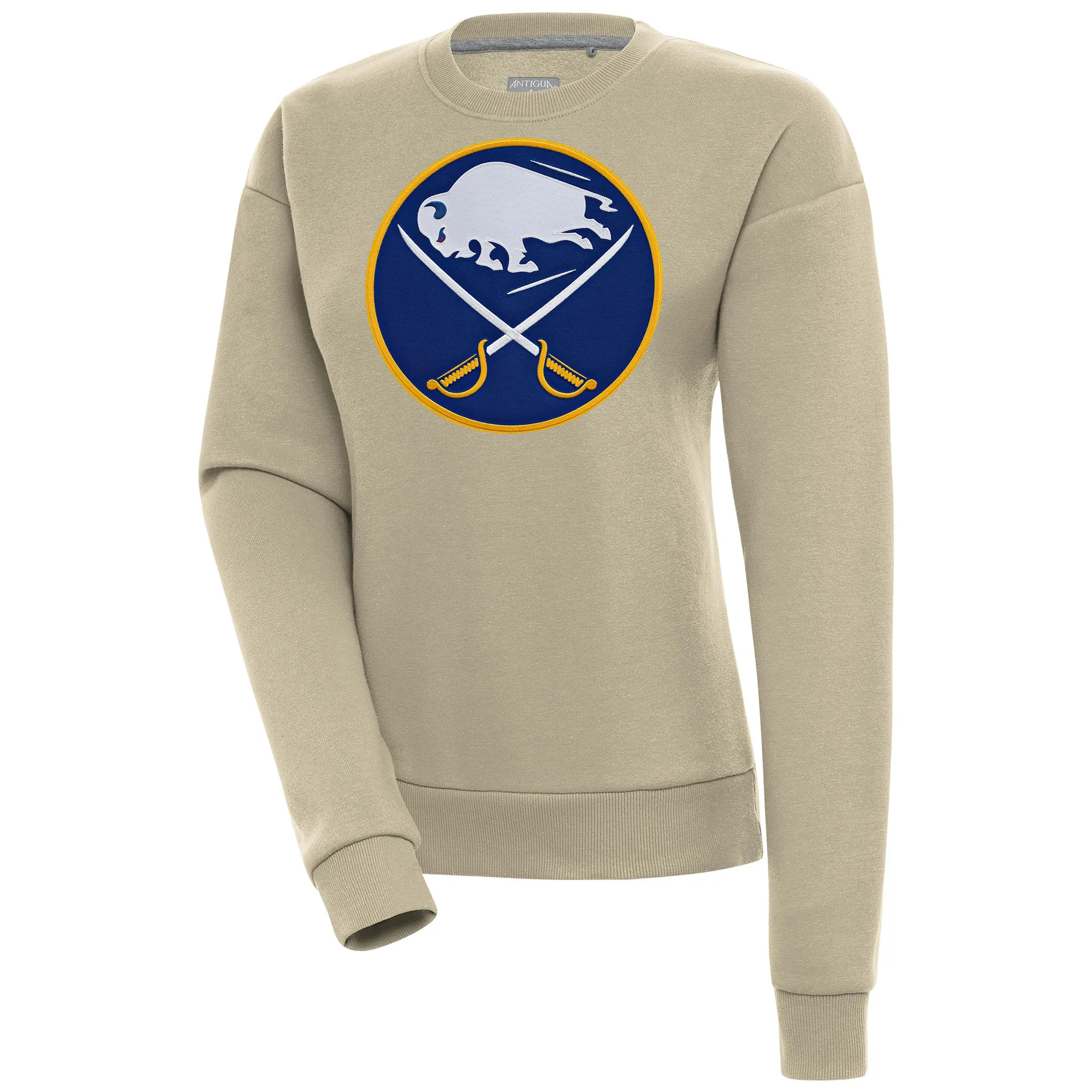 Women's Buffalo Sabres Antigua Khaki Victory Pullover Sweatshirt