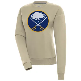 Women's Buffalo Sabres Antigua Khaki Victory Pullover Sweatshirt