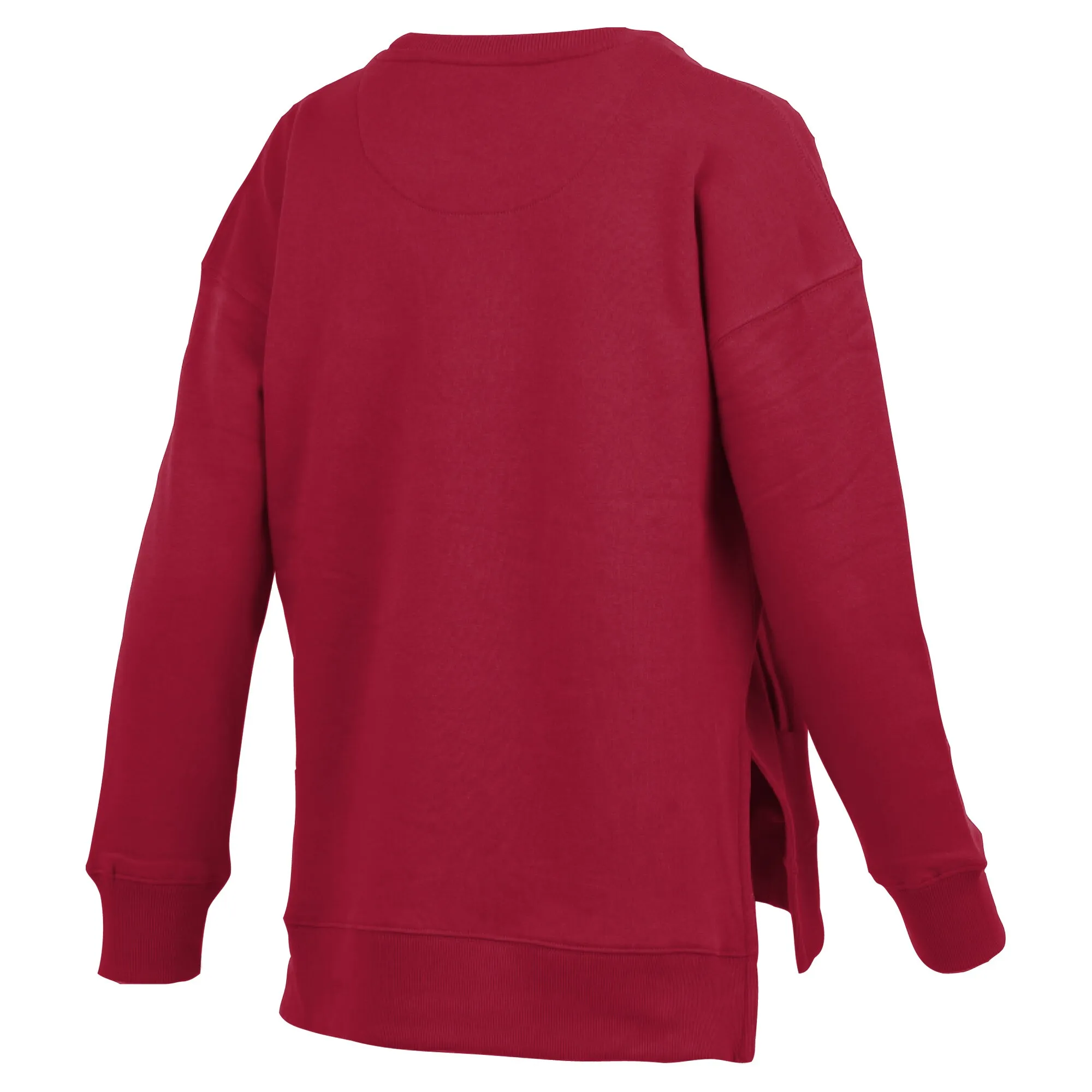 Women's Pressbox Cardinal Arkansas Razorbacks Pocketed Arch Pullover Sweatshirt