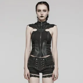 Women's Punk Eyelet Cutout Vest