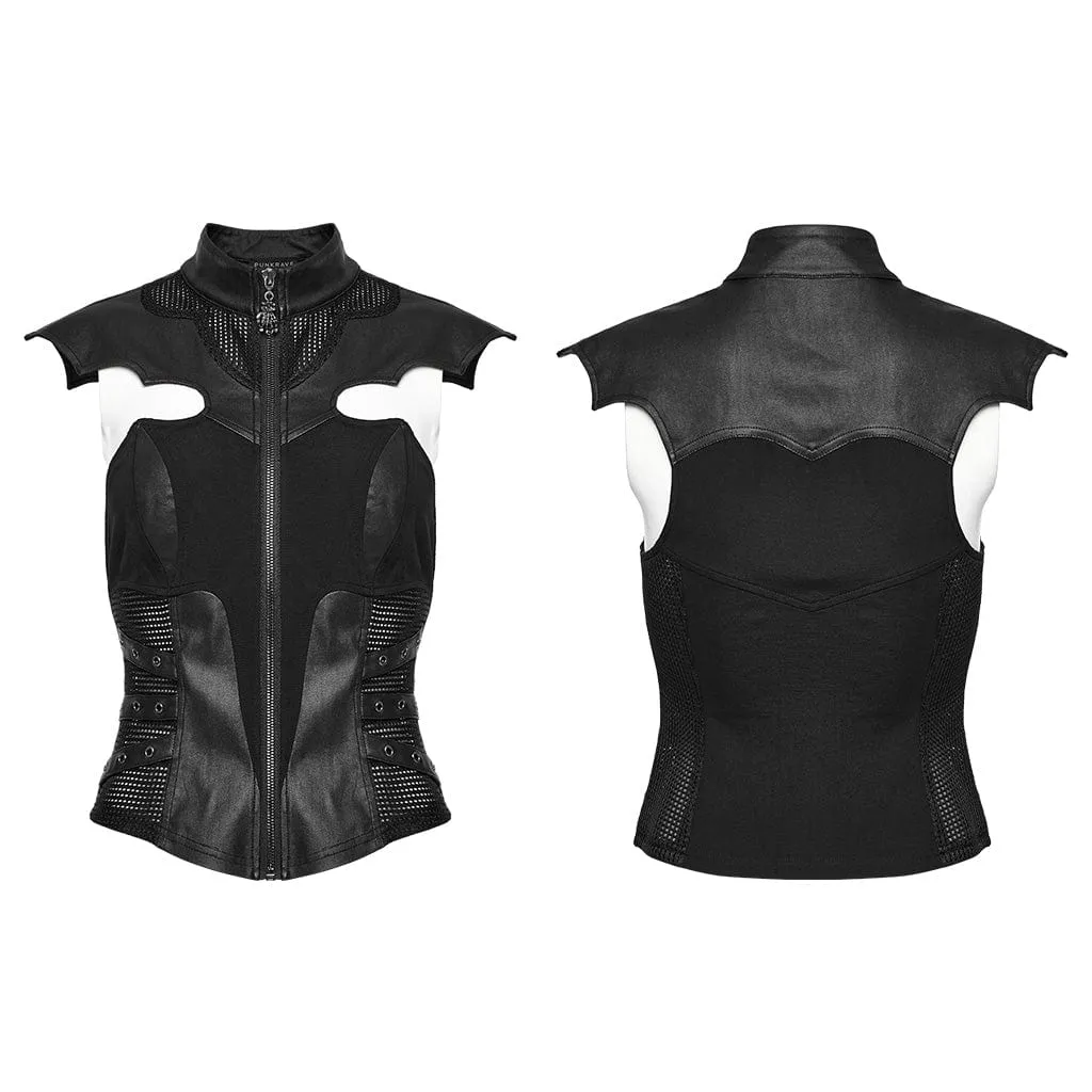 Women's Punk Eyelet Cutout Vest