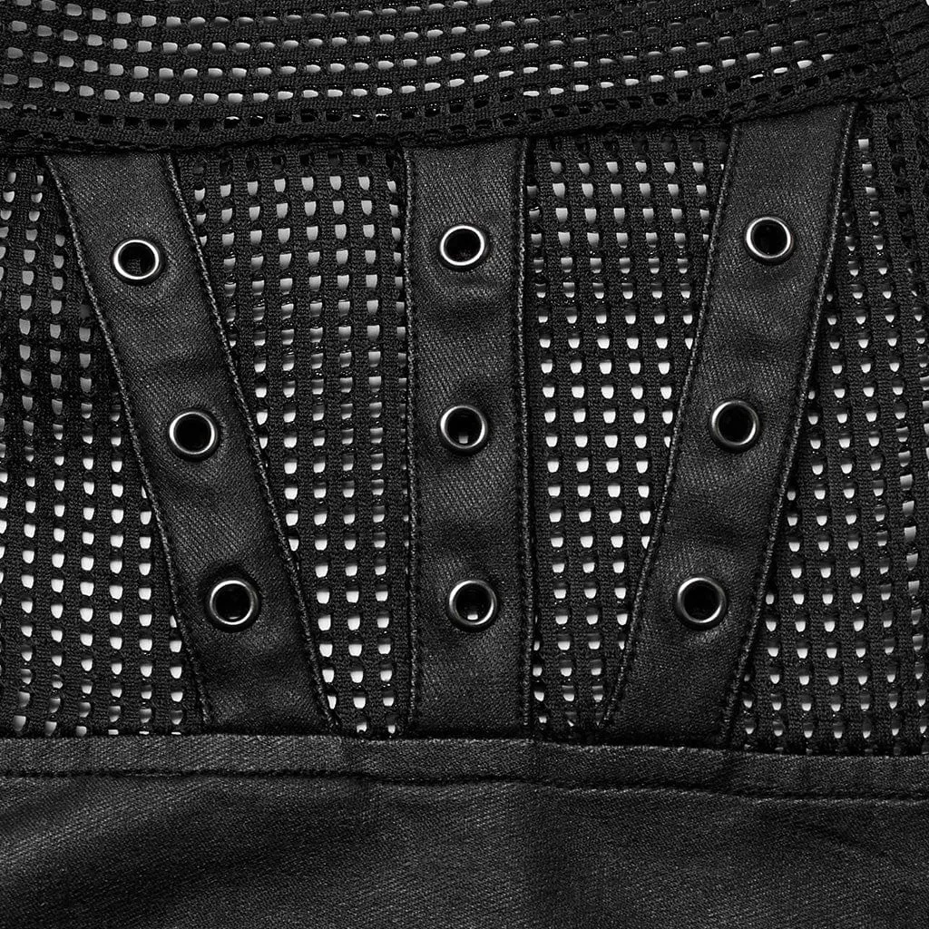 Women's Punk Eyelet Cutout Vest