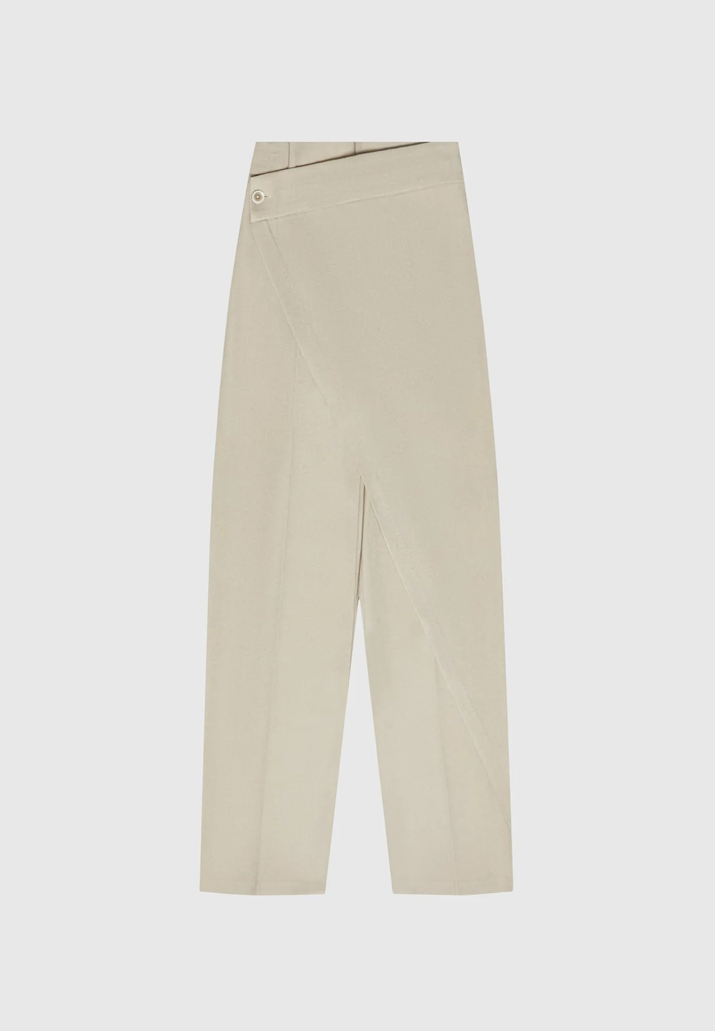 Wrap Tailored Trousers - Beige