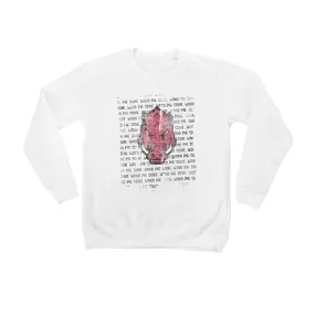 Youth White Arkansas Razorbacks Bold Type Pullover Sweatshirt