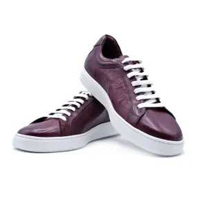 Zelli Calfskin Sneakers Merlot Size 9